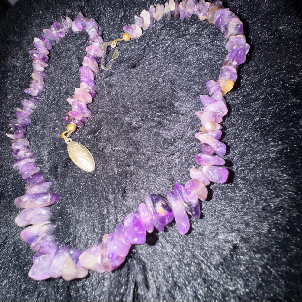 Purple Gemstone Necklace